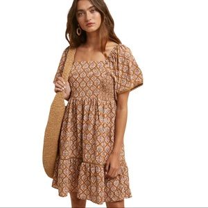 Boho Boutique Patterned Mini Dress Size Medium